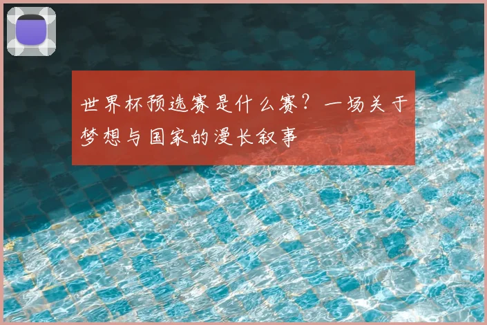 世界杯预选赛是什么赛？一场关于梦想与国家的漫长叙事